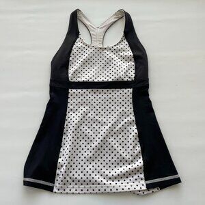 Lululemon Run: Fast Track Tank in Mod Dot Printed Black / Black, Size 4